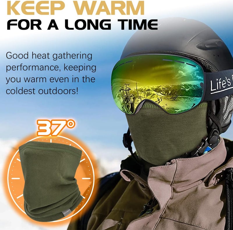 YANIKY Neck Gaiter Winter Neck Warmer for Men & Women Windproof Face Mask for Cold Weather Breathable Ski Face Cover Scarf - Image 5